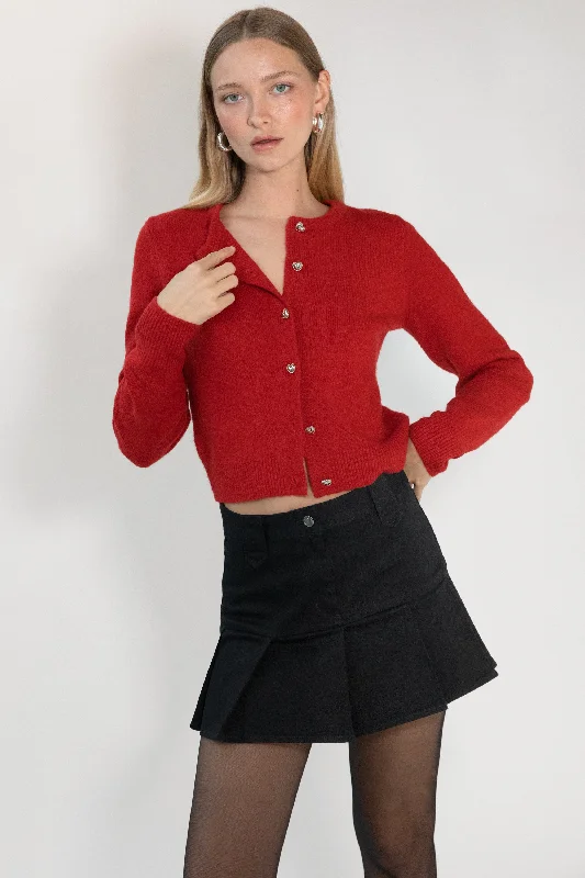 Chic Outfits COTTON TWILL PLEATED MINI SKIRT