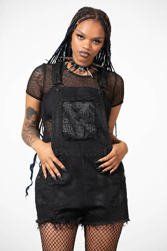 Simple Comfort Foreteller Patch Denim Overalls