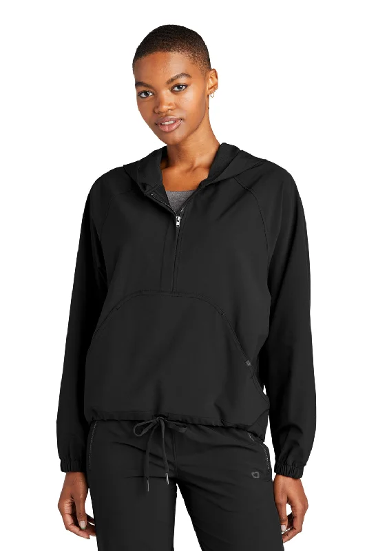 Timeless Style Ogio Womens Connection Water Resistant Full Zip Anorak Hooded Jacket - Blacktop