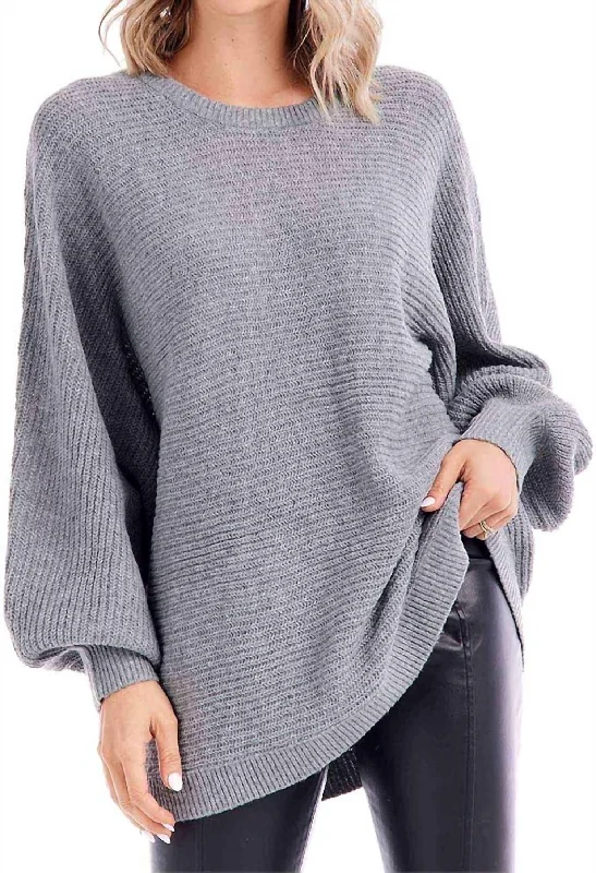 Timeless Comfort Levi Sweater In Grey