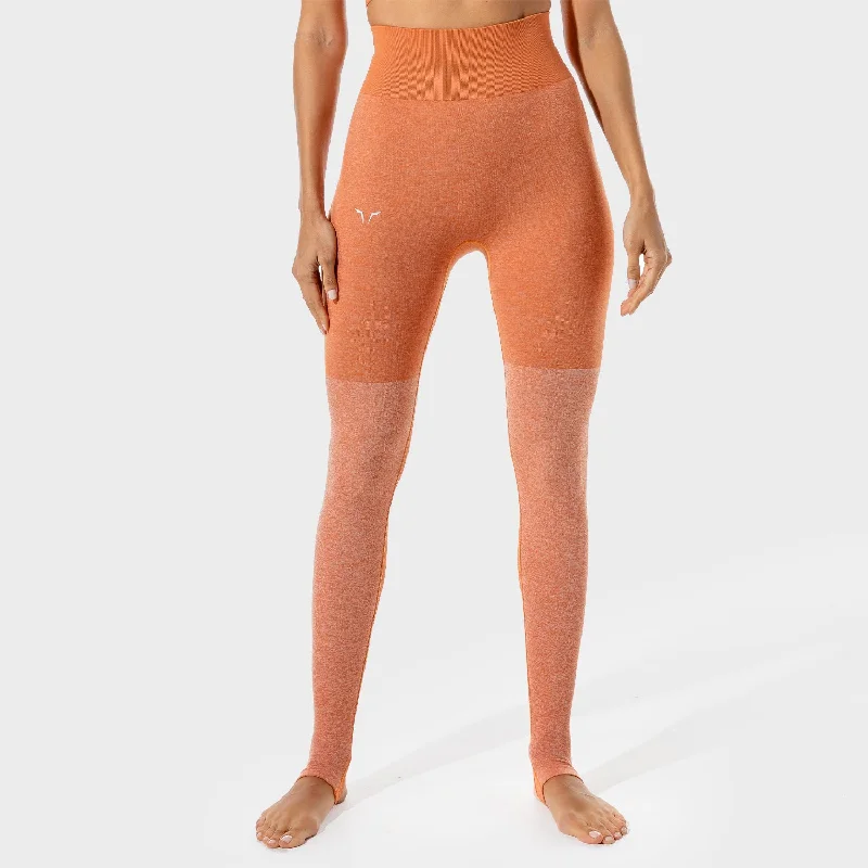 Relaxed Wear Women's Fitness - Seamless Leggings - Copper Coin Marl