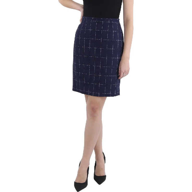 Soft Knitwear Womens Boucle Printed Pencil Skirt