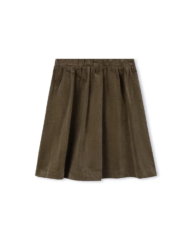 Weekend Comfort Corduroy Circle Skirt