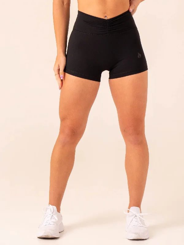 Comfy Chic Tempo Booty Shorts - Black