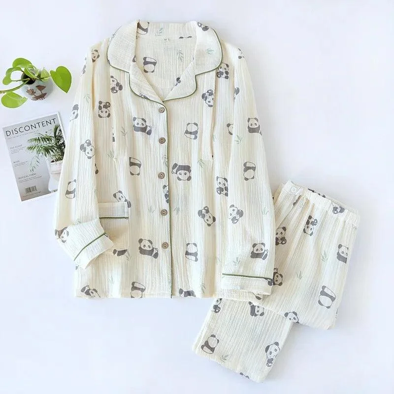 Cozy Chic Wear Panda Cotton Crepe Nightsuits