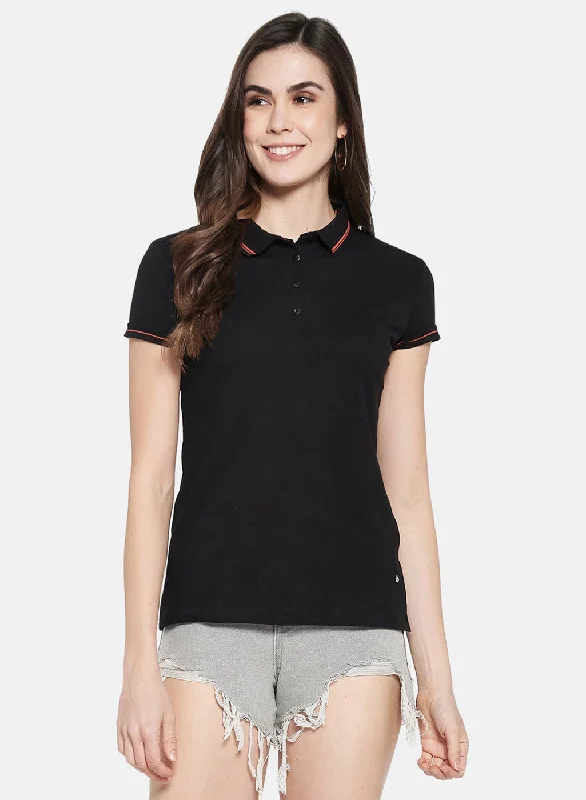 Trendy Comfort Womens Black Plain T-Shirt