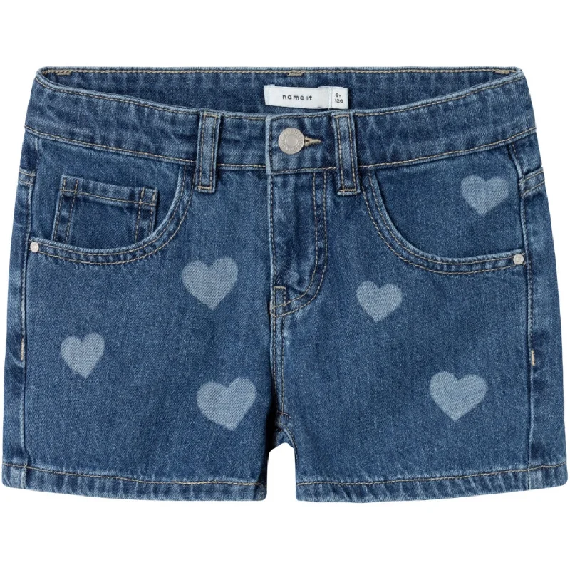 Classic Comfort Name It Denim Blue Heart Rose Regular Denim Shorts