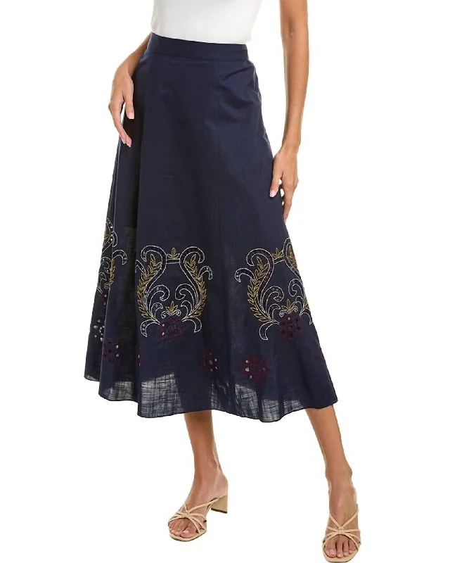 Cozy Look Colleen Skirt In Midnight