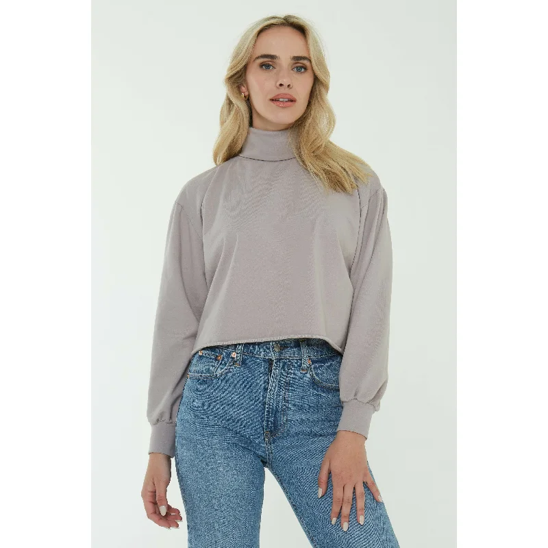 Timeless Comfort Feels Mock Neck Sweatshirt