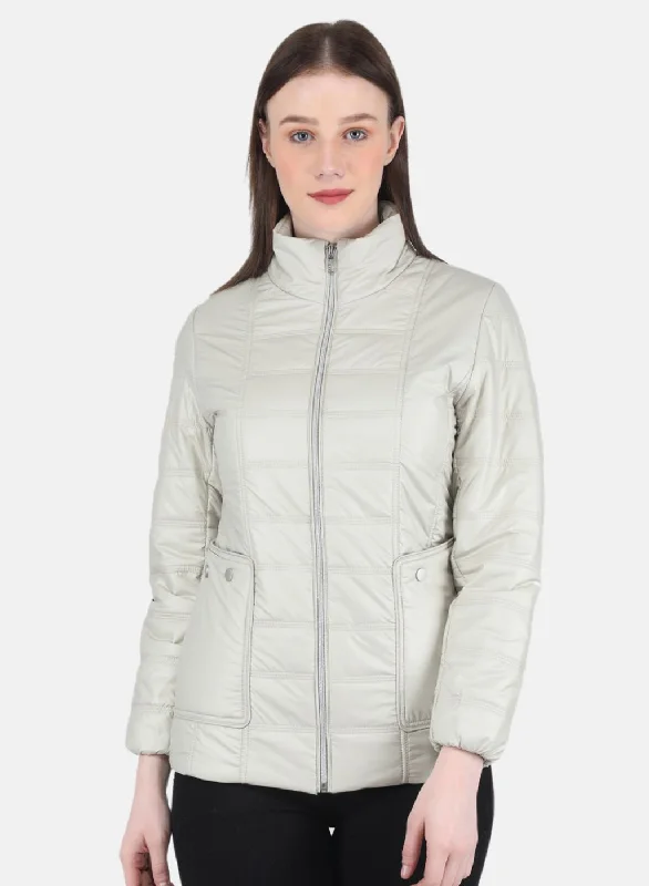 Breathable Comfort Women Green Solid Jacket