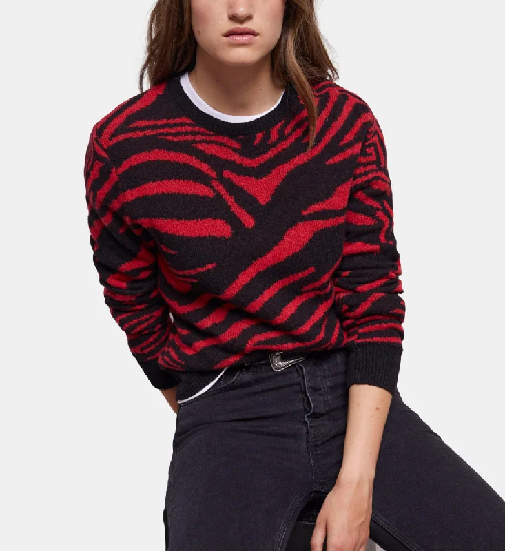 Casual Comfort Printed Crew Neck Sweater