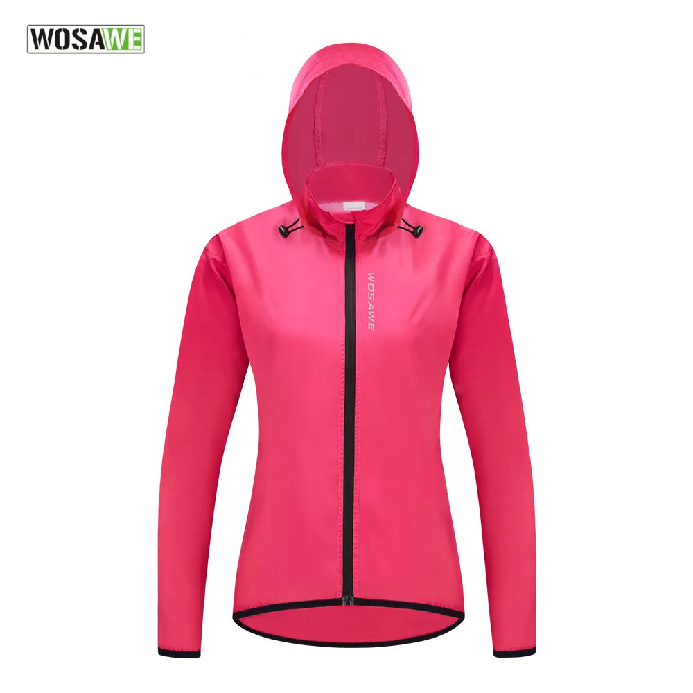 Timeless Comfort Women's Cycling Jacket Hooded Bike Wind Coat Water Repellent Bicycle Windbreaker Reflective Running Riding Hiking Vest