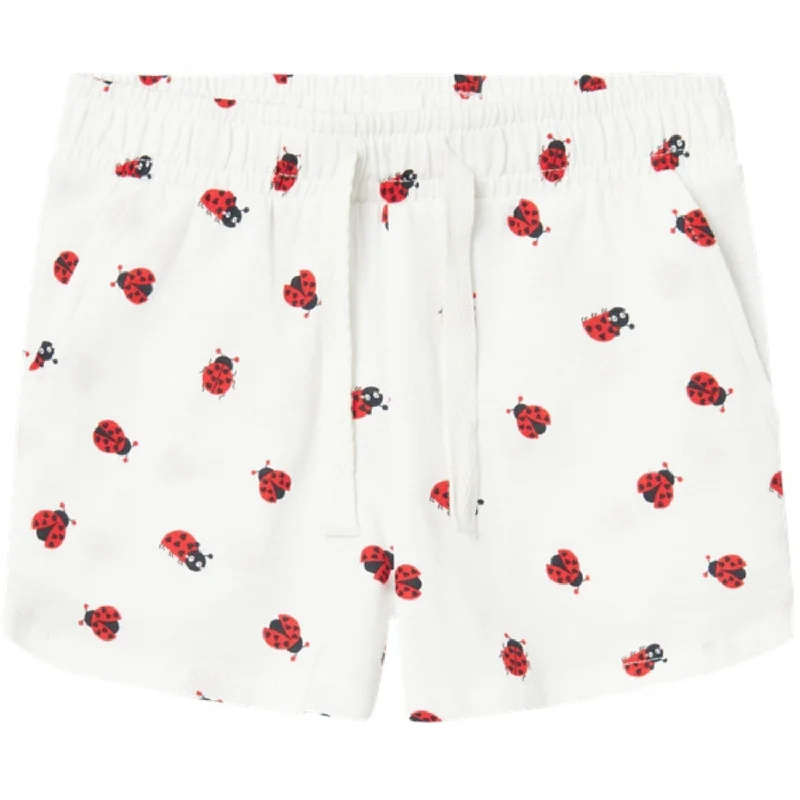 Easygoing Fashion Name It Bright White Ladybugs Vigga Shorts Noos