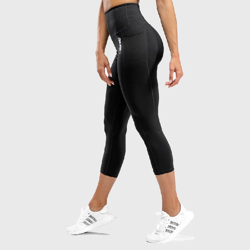 Fashion Comfort We Rise High-Waisted Cropped Leggings - Black