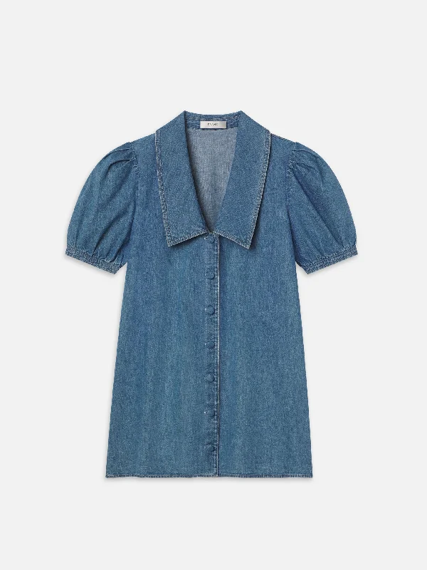 Trendy Wear Denim Sailor Dress -- Starlet