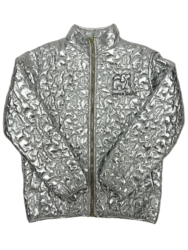 Light Comfort METALLIC QUILTED JACKET, SILVER