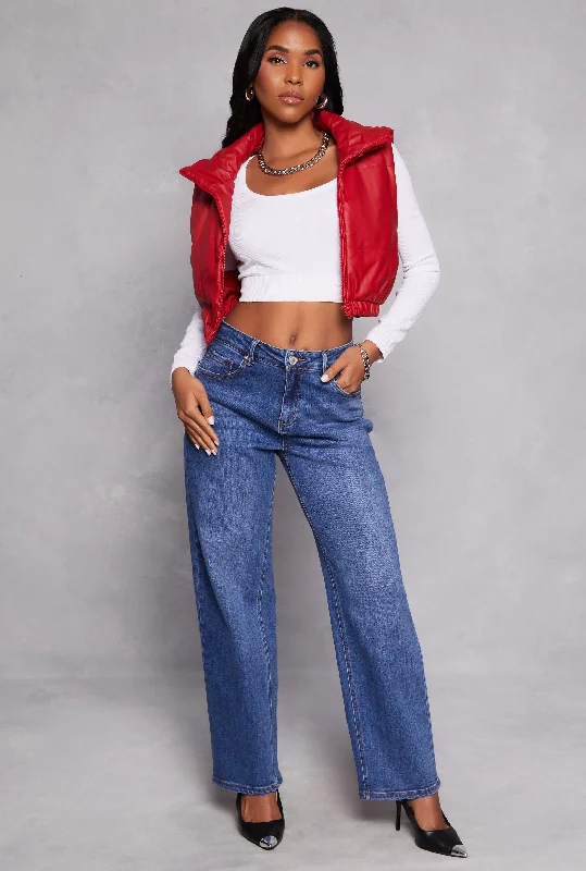 Chic Outfits WAX Basic Straight Leg Jeans