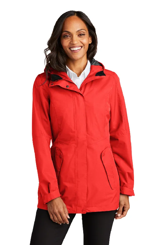 Comfortable Fashion Looks Port Authority Womens Collective Waterproof Full Zip Hooded Jacket - Pepper Red - Closeout