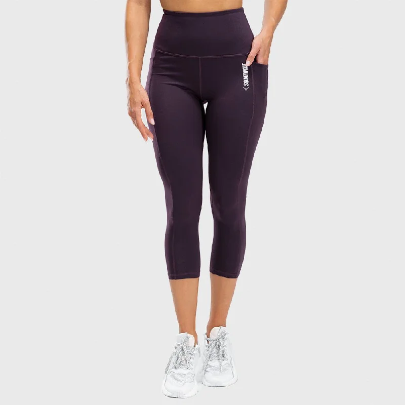 Simple Comfort We Rise High-Waisted Cropped Leggings - Beetroot