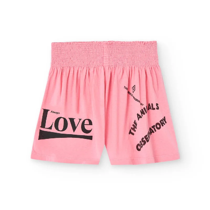 Versatile Comfort Ostrich Kids Shorts in Pink by The Animals Observatory