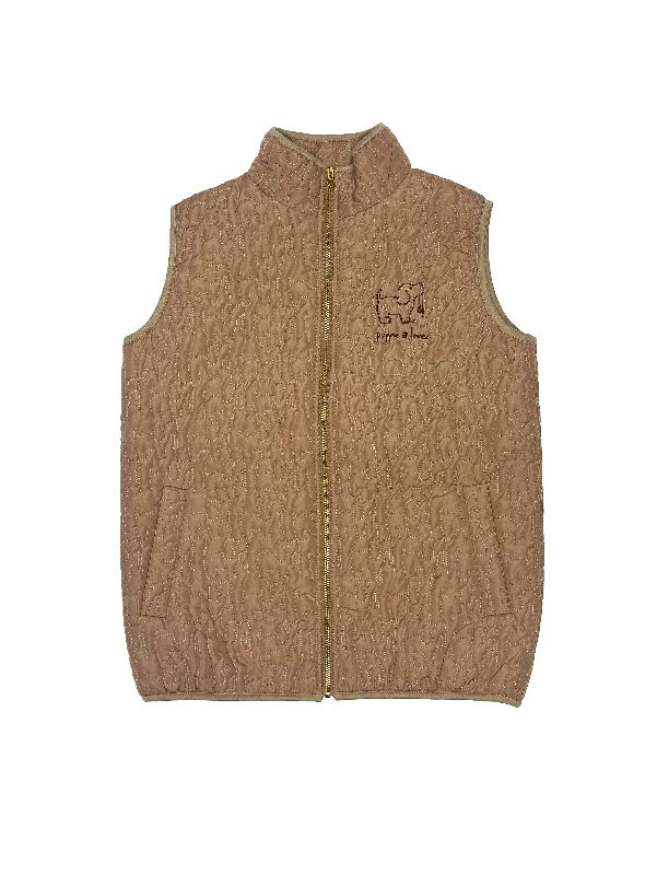 Weekend Style QUILTED VEST, CAMEL