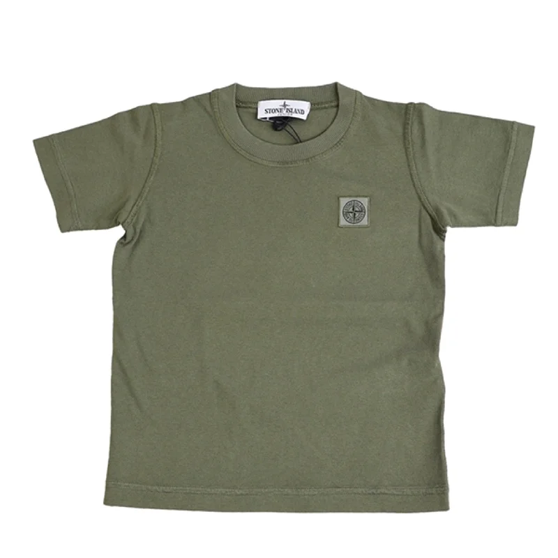 Relaxed Chic Stone Island T-shirt Olive