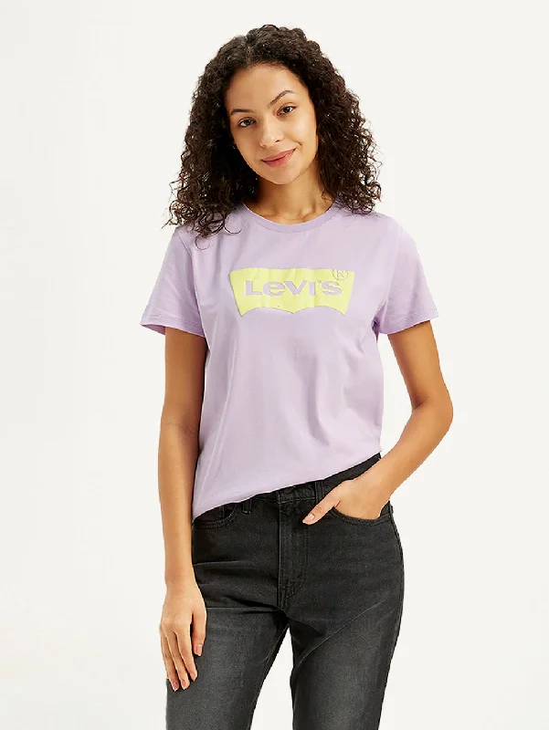 Effortless Dressing Women's Brand Logo Regular Fit T-Shirt