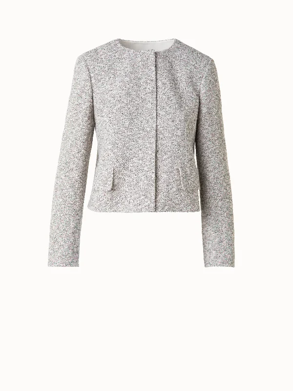 Soft Comfort Cropped Bouclé Tweed Jacket