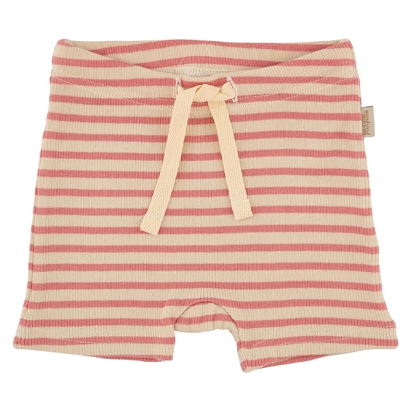 Soft Touch Petit Piao Dark Peach/Cream Shorts Modal Striped