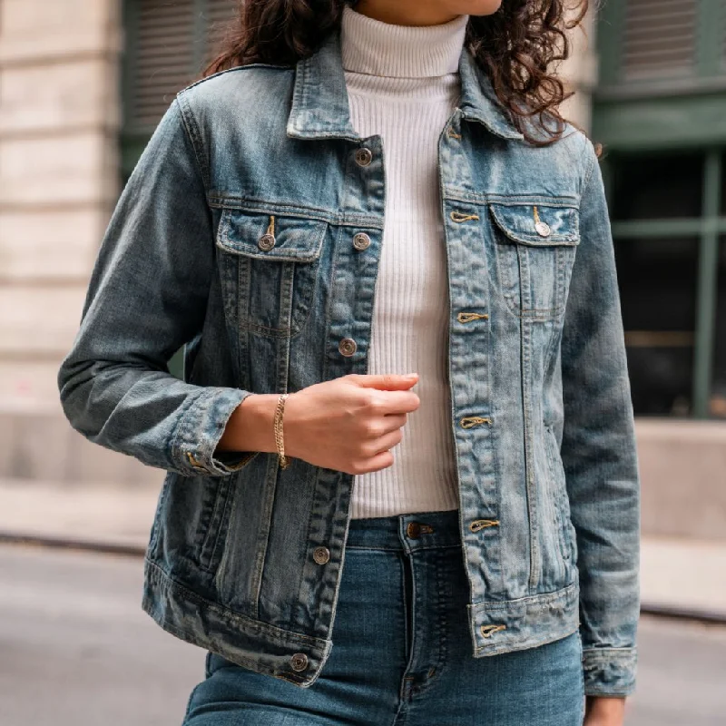 Easy Fashion Denim Trucker Jacket | Medium Wash