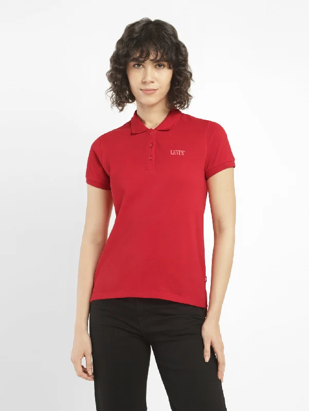 Fresh Comfort Women's Solid Polo T-shirt