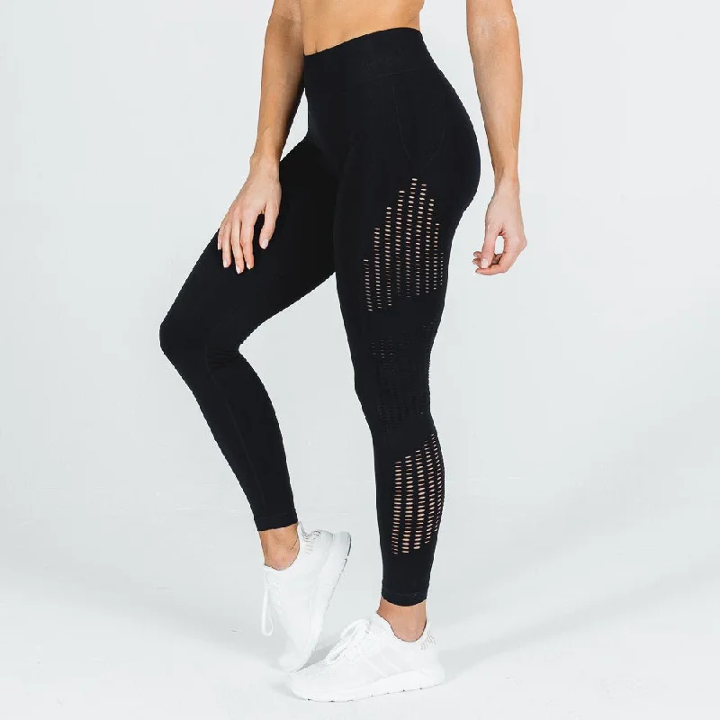 Light Comfort She-Wolf Seamless Leggings - Black