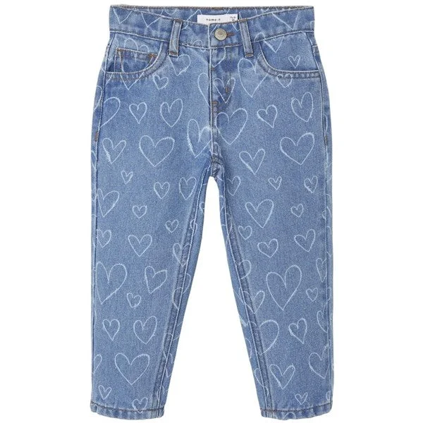 Cozy Chic Wear Name it Dark Blue Denim Hearts Bella Shaped Jeans