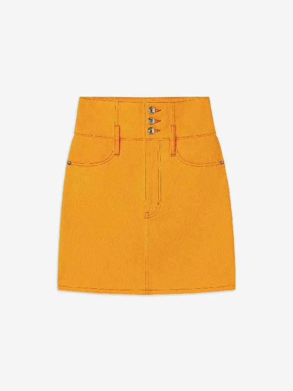 Easy Chic The Corset Mini Skirt -- Marigold