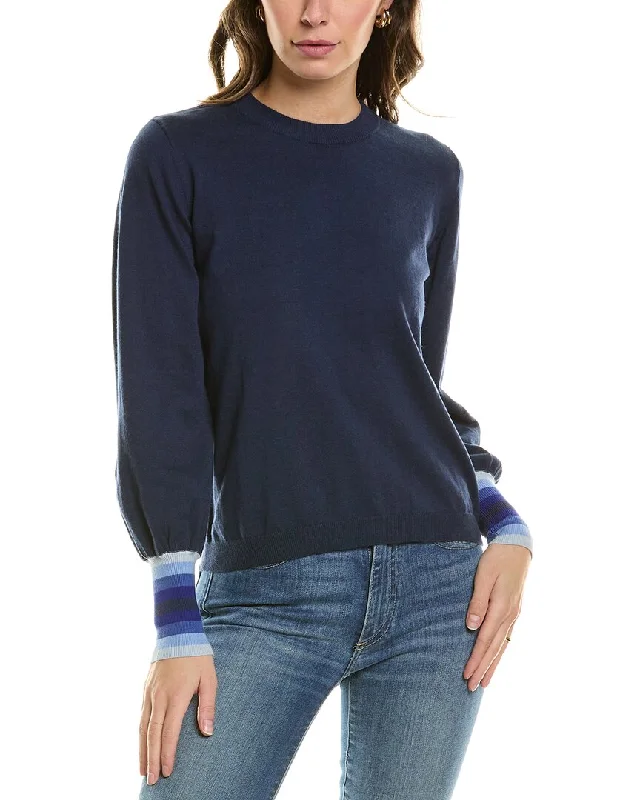 Stylish Ease WISPR Gradient Bijou Silk-Blend Sweater