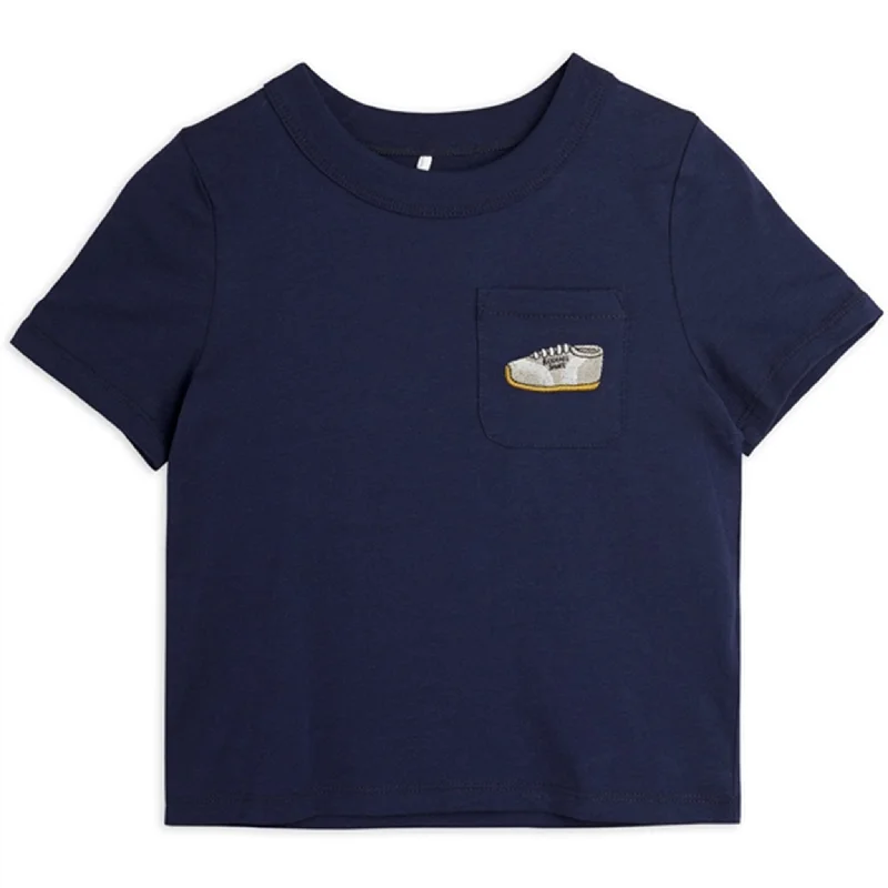 Stylish Ease Mini Rodini Blue Jogging Emb T-shirt