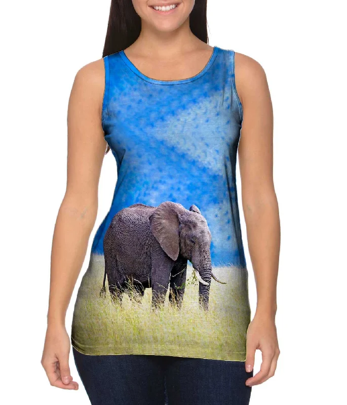 Modern Chic Elephant In Tall Grass