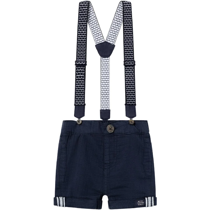 Relaxed Fashion Name It Dark Sapphire Ben Baggy Twill Shorts