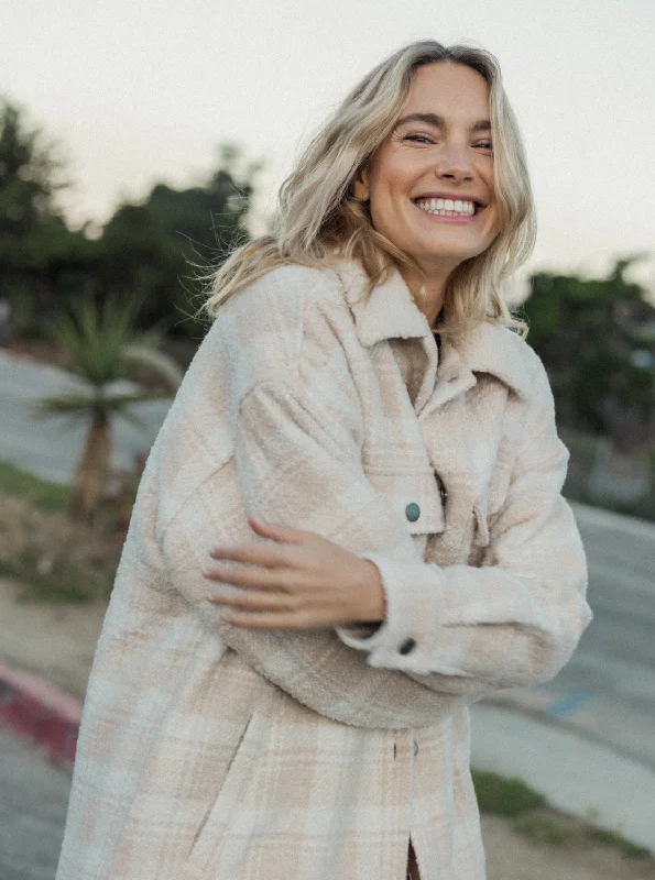 Comfy Chic Passage Of Time Jackets - Tapioca Swell Check