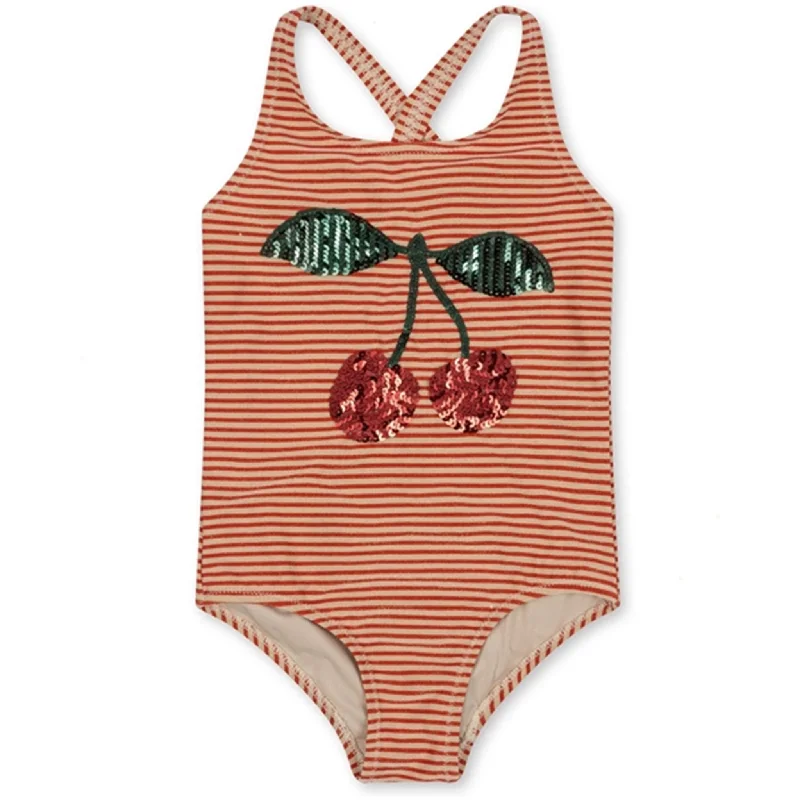 Relaxed Fashion Konges Sløjd Jade Swim Suit Glitter Stripe