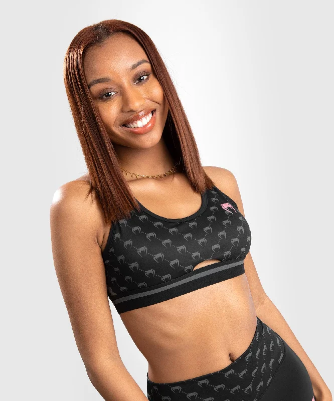 Versatile Wear Venum Monogram Sports Bra - Black/Pink Gold