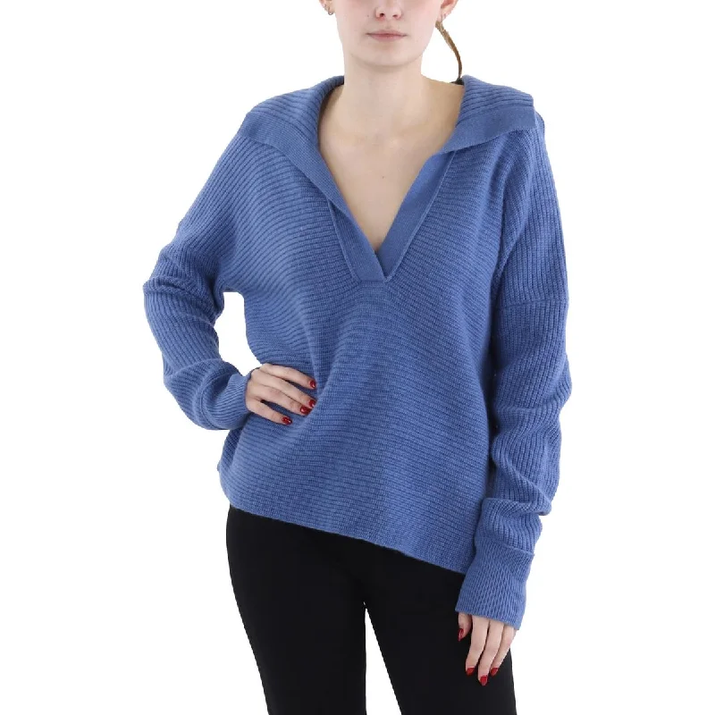 Cozy Fit Wear Womens Cashmere Polo Pullover Sweater