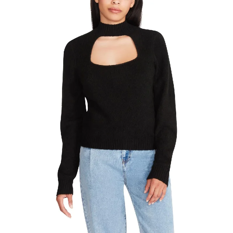 Elegant Wear Womens Knit Cut-Out Mock Turtleneck Sweater