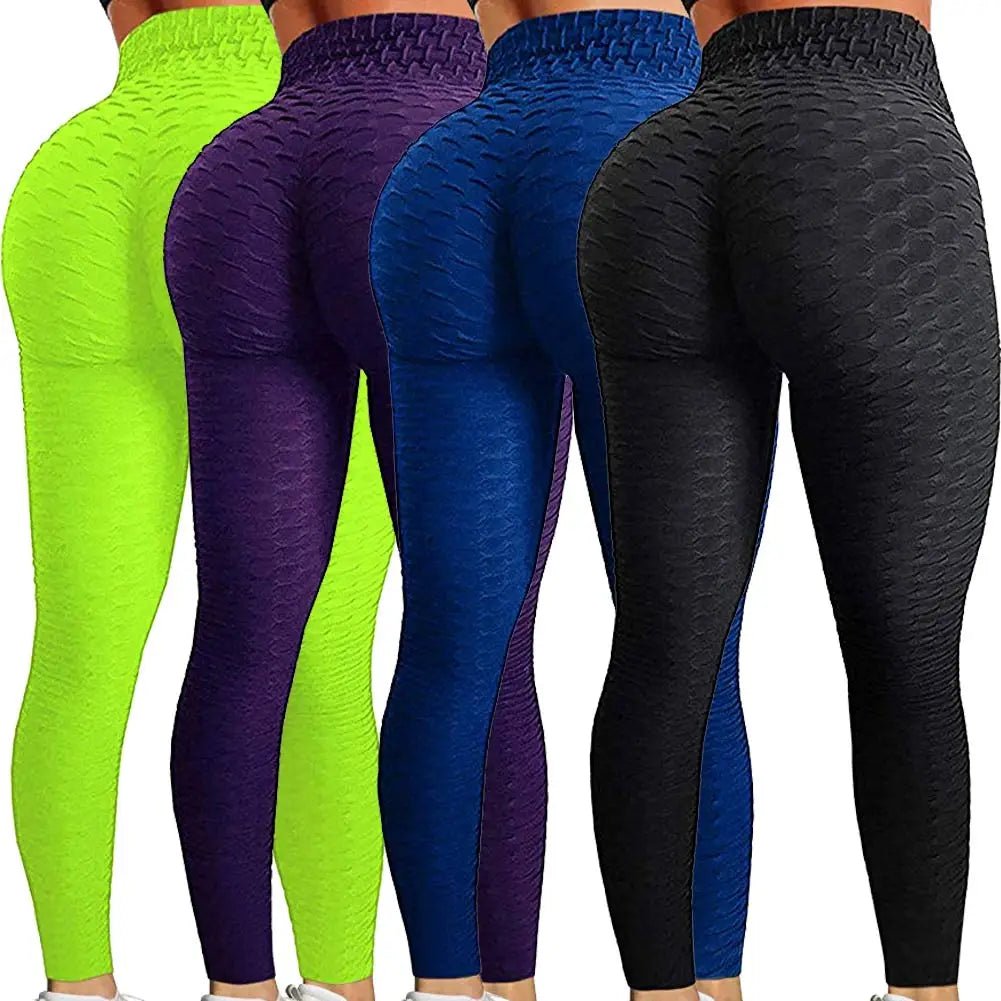 Effortless Comfort Women's Jacquard Sportswear Activia Fitness Yoga Pants Scrunch Butt Lift Gym Yoga Skinny Tights Leggings For Women