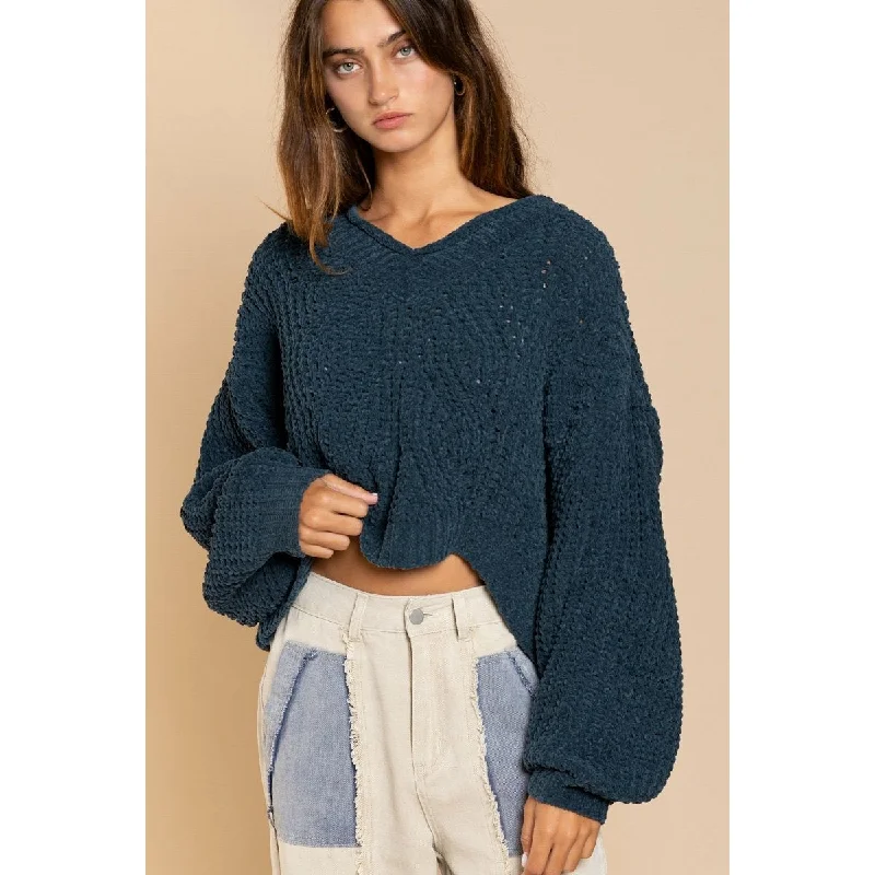 Weekend Comfort Cropped Knit Sweater