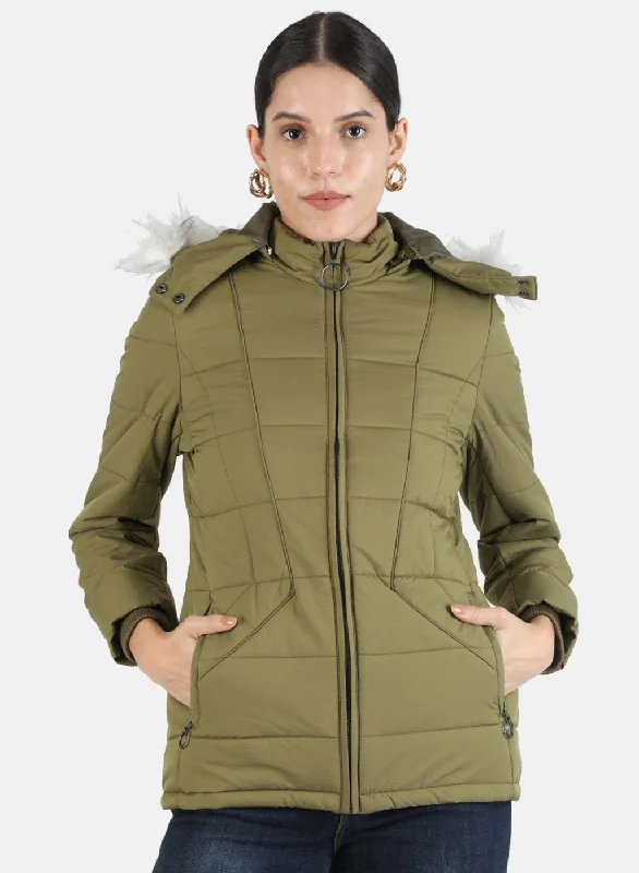 Effortless Wear Women Green Solid Jacket