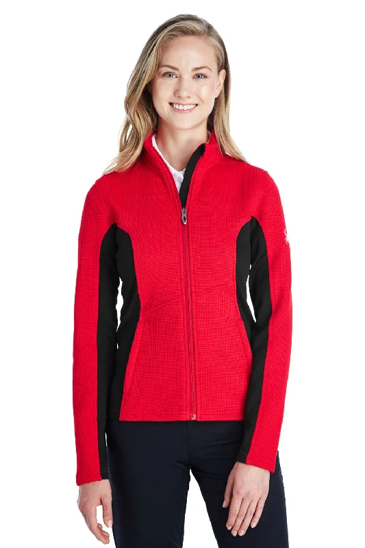 Summer Comfort Spyder Womens Constant Full Zip Sweater Fleece Jacket - Red/Black