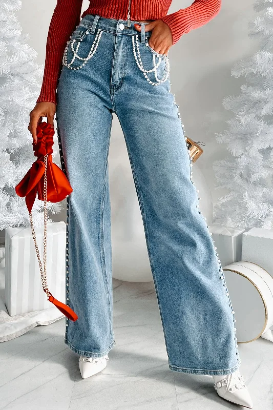 Effortless Comfort Bringing The Style Embellished Jean (Medium Stone)