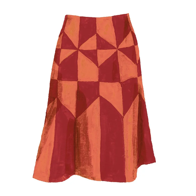 Comfortable Dresses Greenwich Village Suede Patchwork Skirt