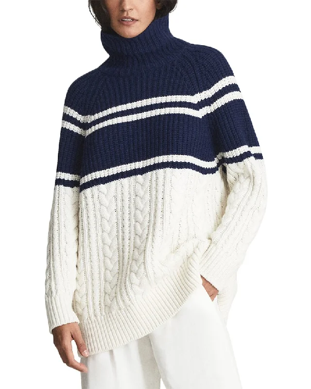 Everyday Comfort Reiss Scarlett Colorblocked Pattern Wool-Blend Sweater